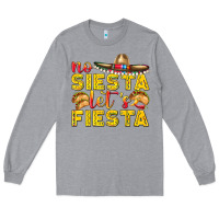 Heather Grey No Siesta Let's Fiesta Long Sleeve Tee - texasbilliewilder