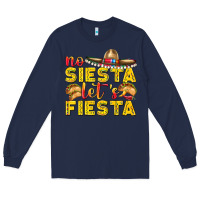 Navy No Siesta Let's Fiesta Long Sleeve Tee - texasbilliewilder
