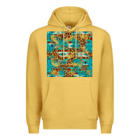 Antique Gold western aztec leopard glitter seamless pattern Premium Hoodie - FaDigitalArtStudio