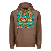 Chestnut western aztec leopard glitter seamless pattern Premium Hoodie - FaDigitalArtStudio