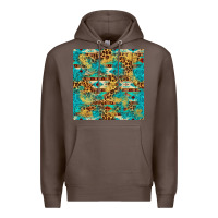 Coffee western aztec leopard glitter seamless pattern Premium Hoodie - FaDigitalArtStudio