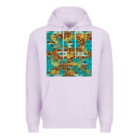 Lilac western aztec leopard glitter seamless pattern Premium Hoodie - FaDigitalArtStudio