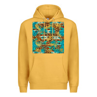 Mustard western aztec leopard glitter seamless pattern Premium Hoodie - FaDigitalArtStudio