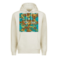 Oatmeal Heather western aztec leopard glitter seamless pattern Premium Hoodie - FaDigitalArtStudio