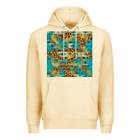 Pina Colada western aztec leopard glitter seamless pattern Premium Hoodie - FaDigitalArtStudio