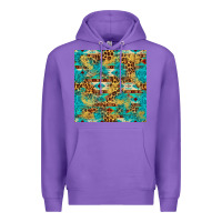 Purple western aztec leopard glitter seamless pattern Premium Hoodie - FaDigitalArtStudio