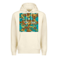 Sandshell western aztec leopard glitter seamless pattern Premium Hoodie - FaDigitalArtStudio