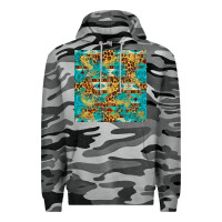 Slate Camo western aztec leopard glitter seamless pattern Premium Hoodie - FaDigitalArtStudio