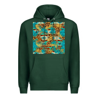 Sports Green western aztec leopard glitter seamless pattern Premium Hoodie - FaDigitalArtStudio