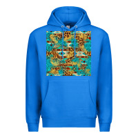 True Royal western aztec leopard glitter seamless pattern Premium Hoodie - FaDigitalArtStudio