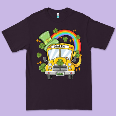St. Patrick's Day School Bus Premium Tee Designed By Maliassmallbusiness