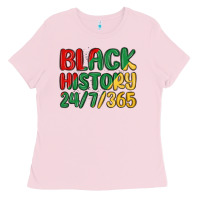 Bubblegum Pink black history Ladies Tee - MaliasSmallBusiness