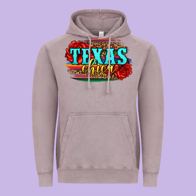 Texas Chica With Roses Vintage Hoodie Designed By Jasminsmagicworld