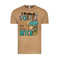 Vintage Camel i pretend coffee helps but i'm still a bitch Vintage Tee - BarkalooDesign