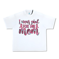 White i wear pink for my mom Urban Heavy Tee - JahusDesignShop