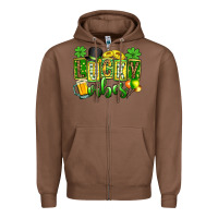 Chestnut St. Patrick's Lucky vibes Zipper Hoodie - OliviaCreatesArt