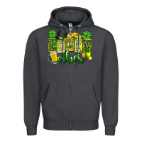 Smoke St. Patrick's Lucky vibes Zipper Hoodie - OliviaCreatesArt