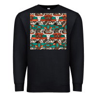 Black native american aztec seamless pattern 3 Premium Sweatshirt - BundleAndBundleShop