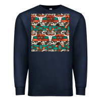 Navy native american aztec seamless pattern 3 Premium Sweatshirt - BundleAndBundleShop