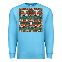 Ocean Blue native american aztec seamless pattern 3 Premium Sweatshirt - BundleAndBundleShop