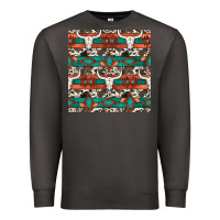 Smoke native american aztec seamless pattern 3 Premium Sweatshirt - BundleAndBundleShop