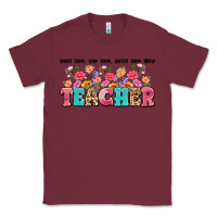 Burgundy teach them love them watch them grow teacher Classic Tee - Artiststas