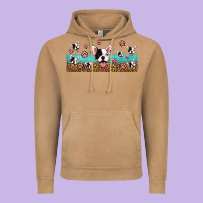French Bulldogs Vintage Hoodie Designed By Jasminsmagicworld