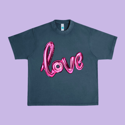 Valentines Day Love Balloon Urban Heavy Tee Designed By Ranaportraitstore