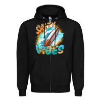 Black Salty vibes Zipper Hoodie - FaDigitalArtStudio