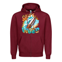 Burgundy Salty vibes Zipper Hoodie - FaDigitalArtStudio