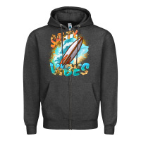 Charcoal Heather Salty vibes Zipper Hoodie - FaDigitalArtStudio