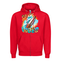 Red Salty vibes Zipper Hoodie - FaDigitalArtStudio