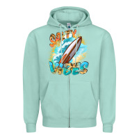 Seafoam Salty vibes Zipper Hoodie - FaDigitalArtStudio