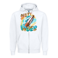 White Salty vibes Zipper Hoodie - FaDigitalArtStudio
