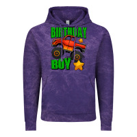 Cloud Purple birthday boy monster truck Vintage Hoodie - Jasminsmagicworld
