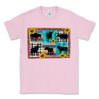Bubblegum Pink cow sunflower leopard Classic Tee - Artiststas