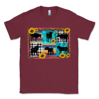 Burgundy cow sunflower leopard Classic Tee - Artiststas