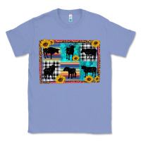 Colony Blue cow sunflower leopard Classic Tee - Artiststas