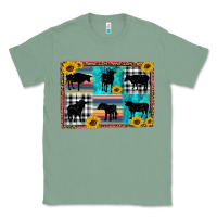 Sage cow sunflower leopard Classic Tee - Artiststas
