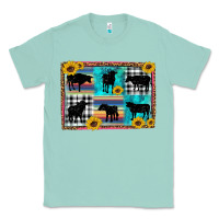 Seafoam cow sunflower leopard Classic Tee - Artiststas