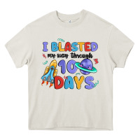 Cream i blasted my way through 100 days Heavy Core Tee - MaliasSmallBusiness