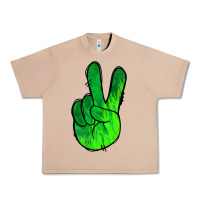 Burro Green Peace Sign Urban Heavy Tee - Jasminsmagicworld