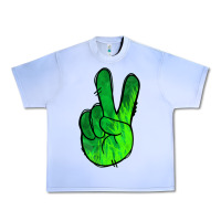 Grape Ice Green Peace Sign Urban Heavy Tee - Jasminsmagicworld