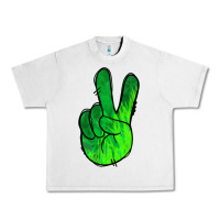 Lunar Rock Green Peace Sign Urban Heavy Tee - Jasminsmagicworld