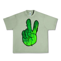 Oil Green Green Peace Sign Urban Heavy Tee - Jasminsmagicworld
