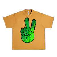 Peanut Butter Green Peace Sign Urban Heavy Tee - Jasminsmagicworld