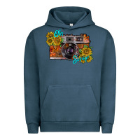 Pigment Midnight Navy oh snap Urban Hoodie - RacoonDesign