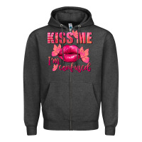 Charcoal Heather Kiss me i'm so confused Valentine's Day Zipper Hoodie - FaDigitalArtStudio