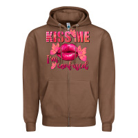 Chestnut Kiss me i'm so confused Valentine's Day Zipper Hoodie - FaDigitalArtStudio