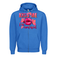 True Royal Kiss me i'm so confused Valentine's Day Zipper Hoodie - FaDigitalArtStudio